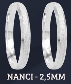 Alianças em Prata 950 - NANCI
