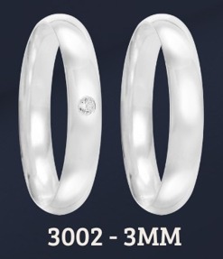 Alianças em Prata 950 – 3002 3MM