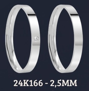 Alianças em Prata 950 – 24K166