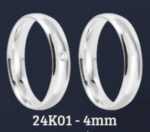 Alianças em Prata 950 – 24K01