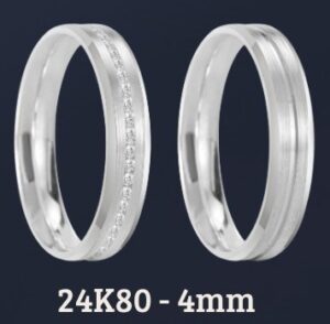Alianças em Prata 950 – 24K80